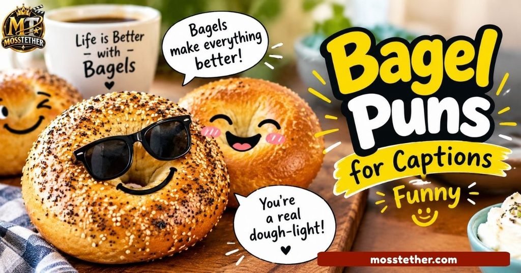 Bagel puns for captions funny