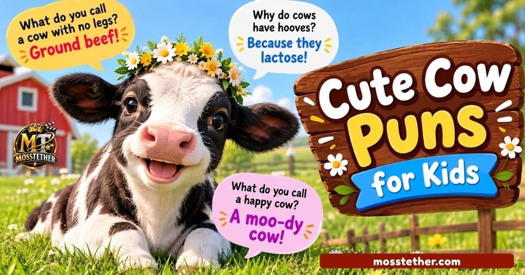 Cute cow puns for kids