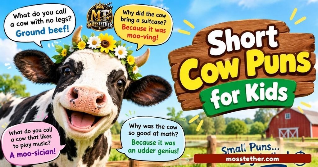 Short cow puns for kids